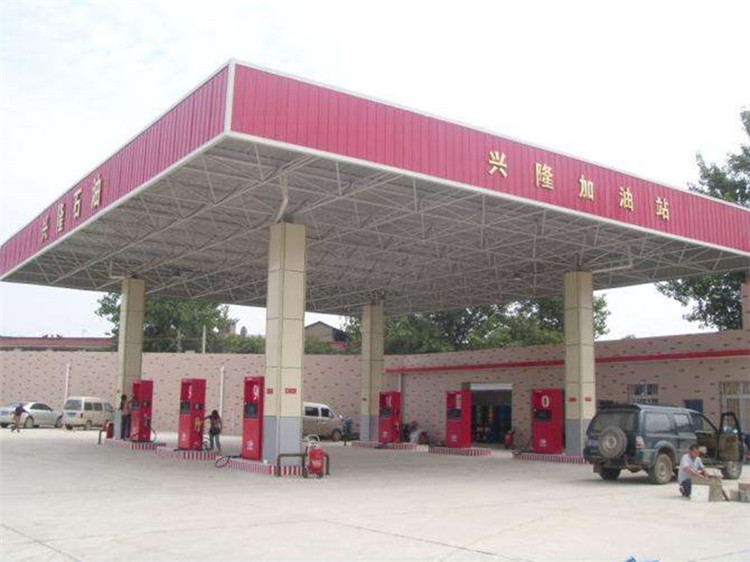 石首加油站钢结构网架案例9