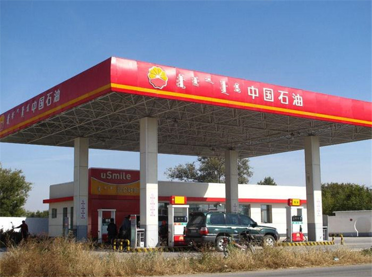 石首加油站钢结构网架案例1